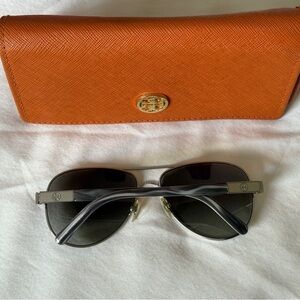 Tory Burch Black Aviator Sunglasses TY 6010 308411